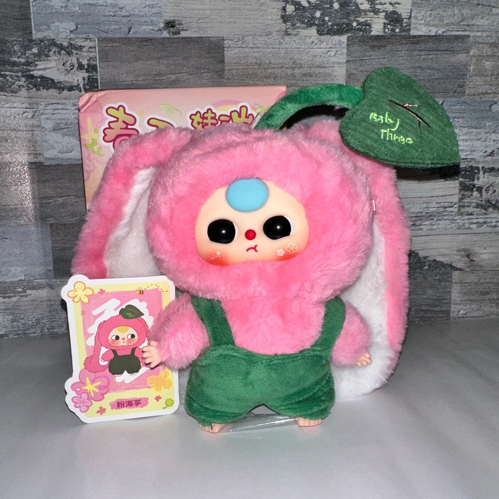 Baby Three Where is Spring? Scented Plush Pendant- Pink Bunny